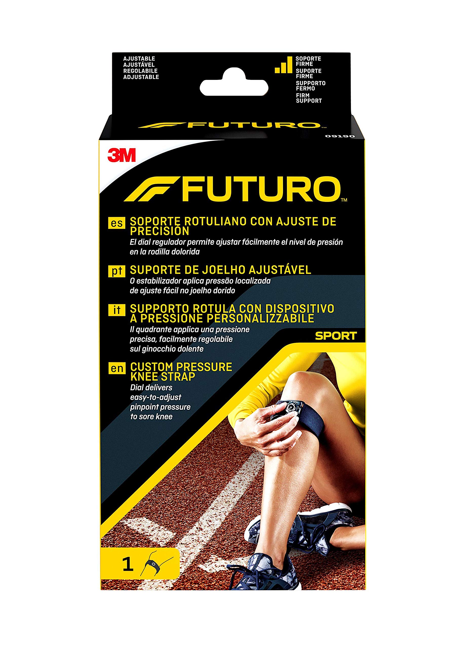 FUTURO Custom Pressure Knee Strap 09190, Adjustable (31.8 - 44.5 cm)