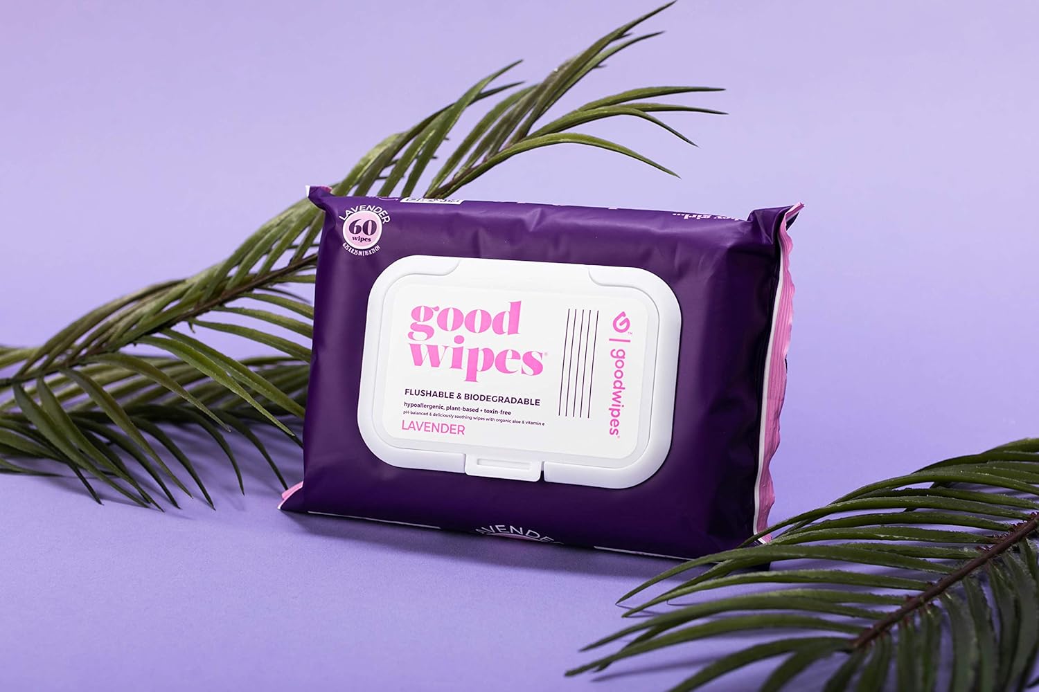 Goodwipes Wet Wipes, Lavender Scent, with Re-Sealable packaging, Flushable and PH Balanced 180 Count (3 Packs of 60): Beauty