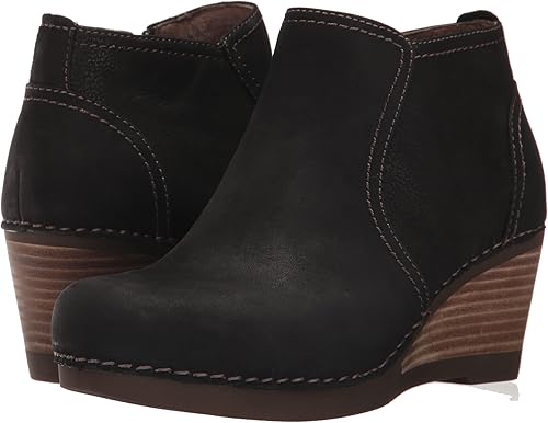dansko susan nubuck leather wedge bootie
