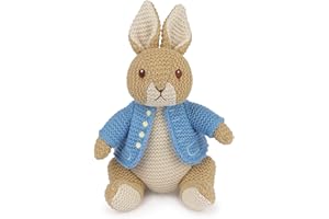 GUND Beatrix Potter Peter Rabbit Knit Plush, Easter Gift, Easter Bunny Stuffed Animal for Ages 1 and Up, Brown/Blue, 6.5”