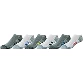 Amazon Essentials Men's Performance Cotton Cushioned Athletic No-Show Breathable Gym Socks with Support, 6 Pairs