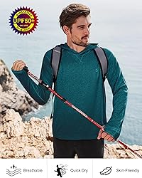 Mens UPF 50+ Fishing Swim Shirt - Long Sleeve Sun