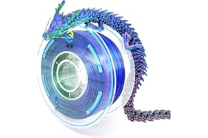 YOUSU 3D Printer Filament Triple Color Silk PLA Filament 1.75mm,3D Printing Filament 1kg/2.2lbs,Silk Rose red/Blue/Green.