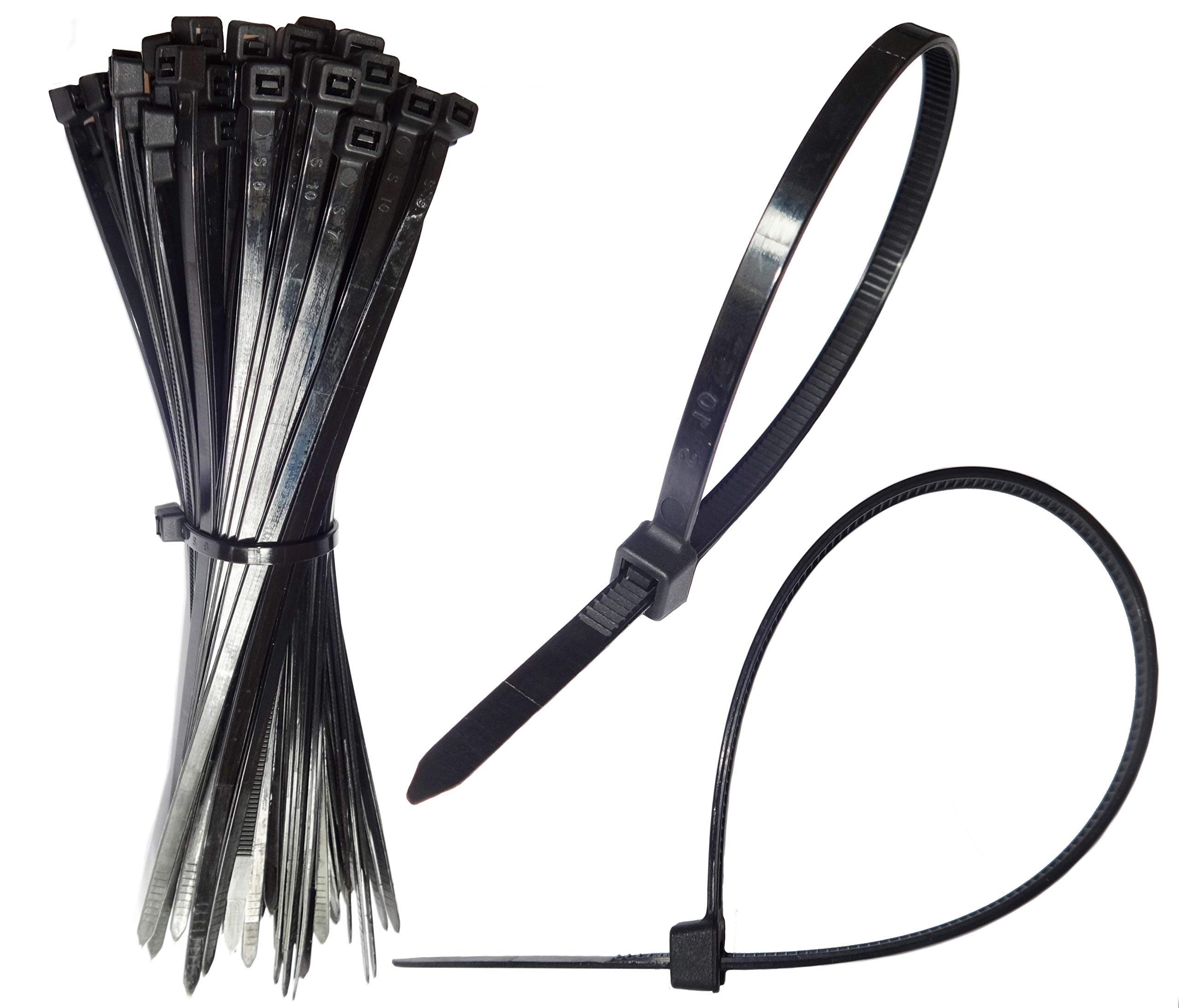 O&W Security, Resealable Cable Ties, Durable, Strong, UV Resistant, Black and White, 330 Units, 160 x 2.5 mm