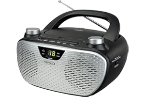 Jensen CD485BK Boombox CD AM/FM Stereo Radio (Black)