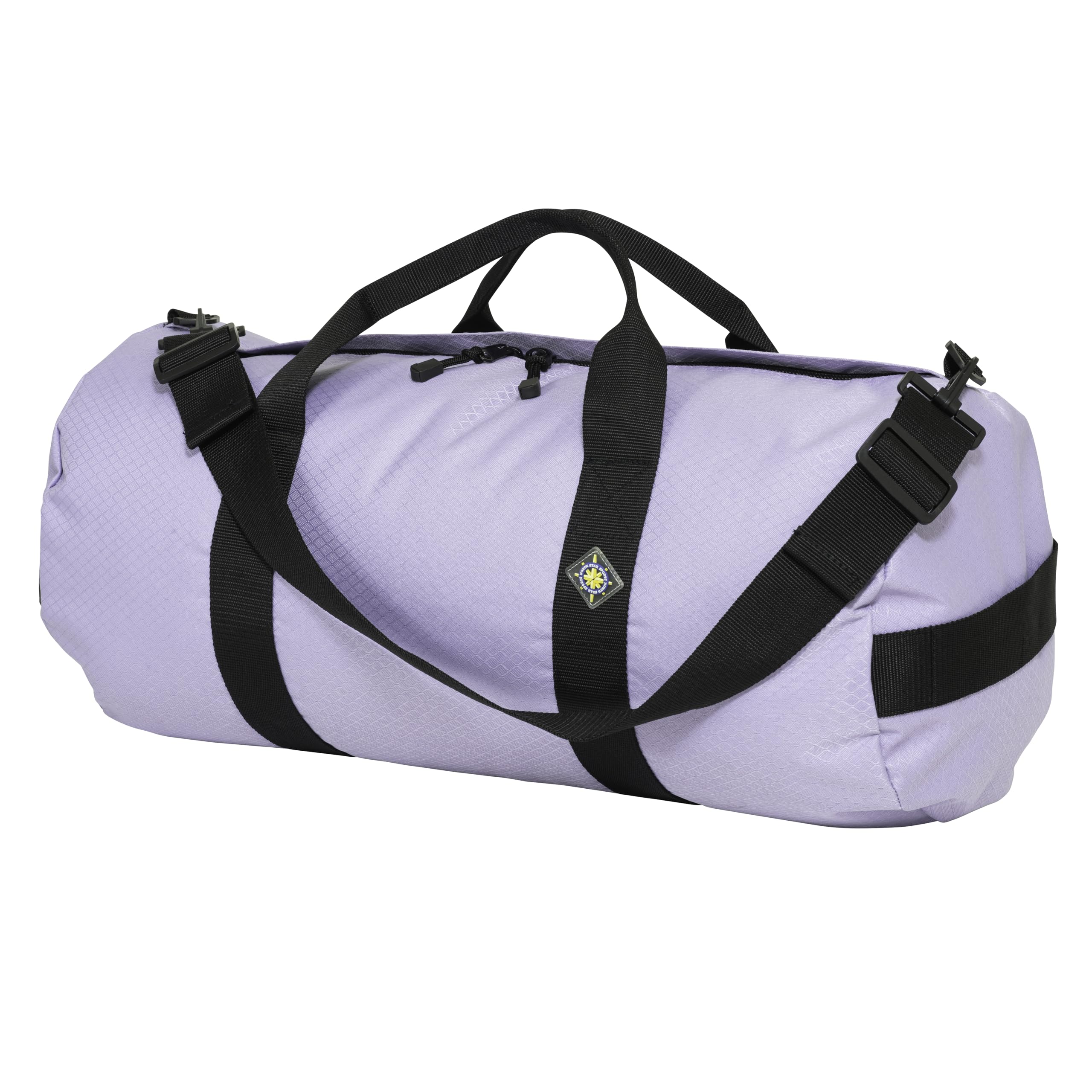 Diamond Ripstop Large Duffle Bags, Ultra Tough & Tear Resistant, Reinforced Stitching, Weatherproof, Packable Foldable Duffle Bag for Traveling (12" x 24", 44L, Violet) Image