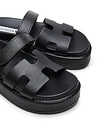Steve Madden Women's Bigmayven Wedge Sandal, Black