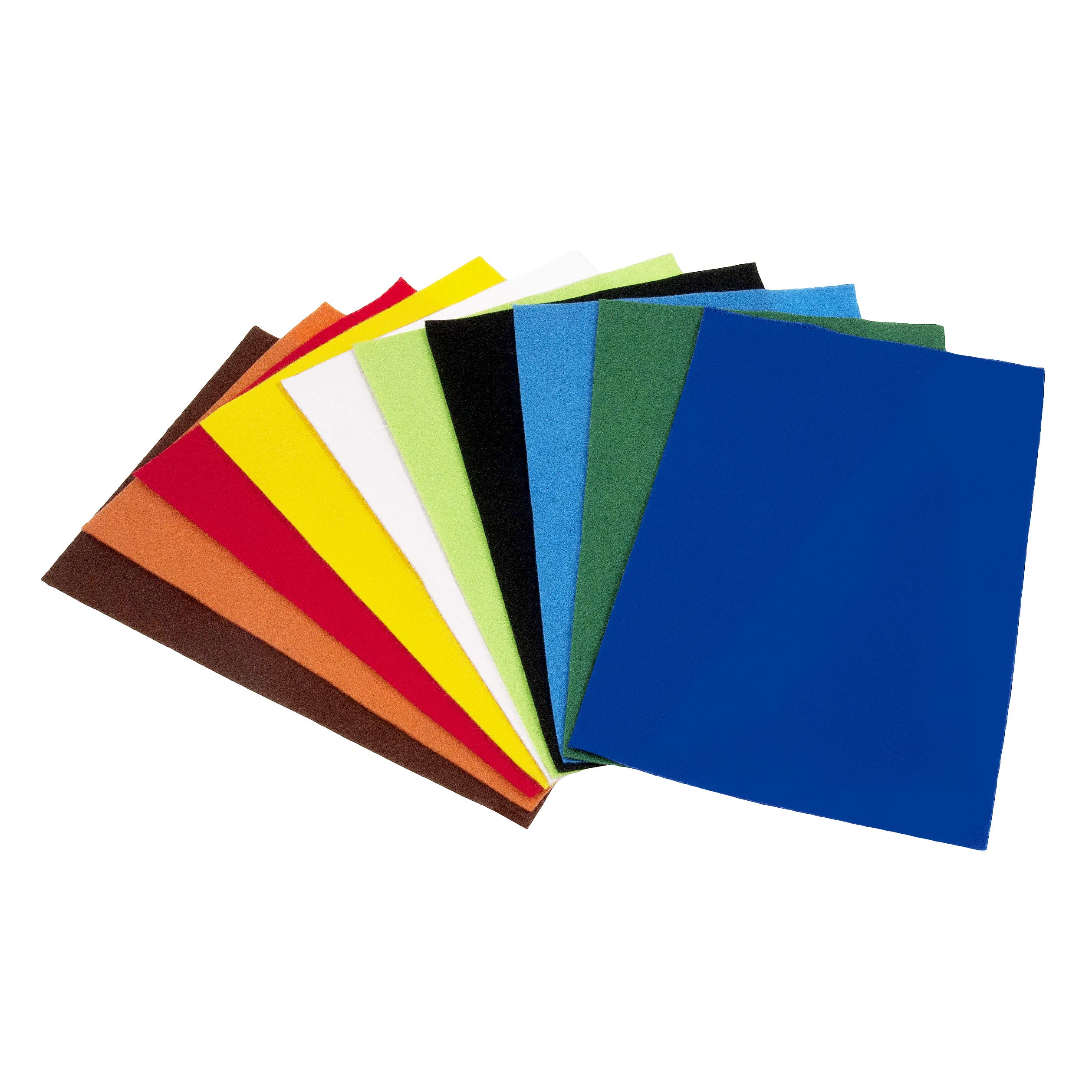 Craft Acrylic Felt Pack, 10 Assorted Colours, 20 x 30cm — image 1