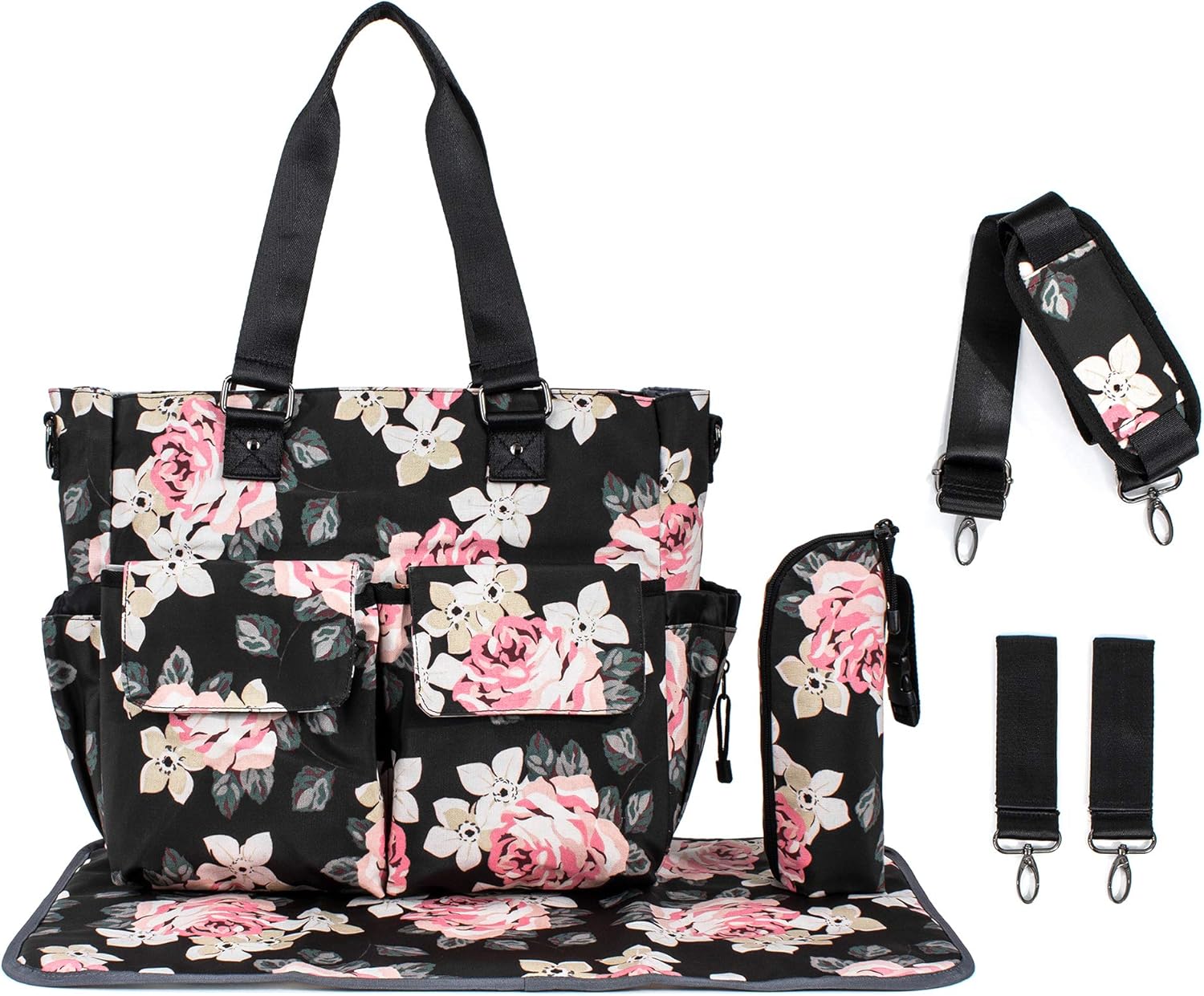 floral nappy bag