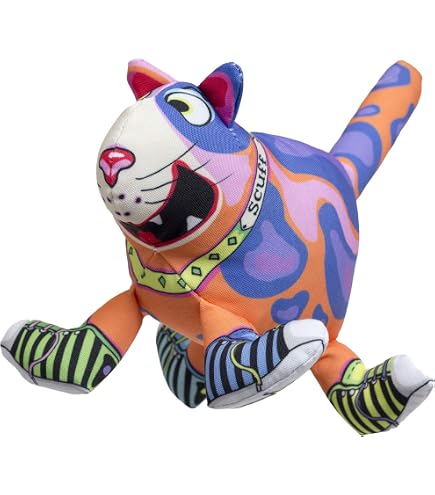 Pet Supplies : Fat Cat Multicolored Assorted Styles Canvas Squeak