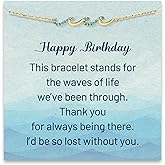 STORYJEWELLERY Wave Bracelet, Birthday Gifts For Women, Jewelry Present for Mom Daughter Sister and Female Friend, Christmas Gifts for Women