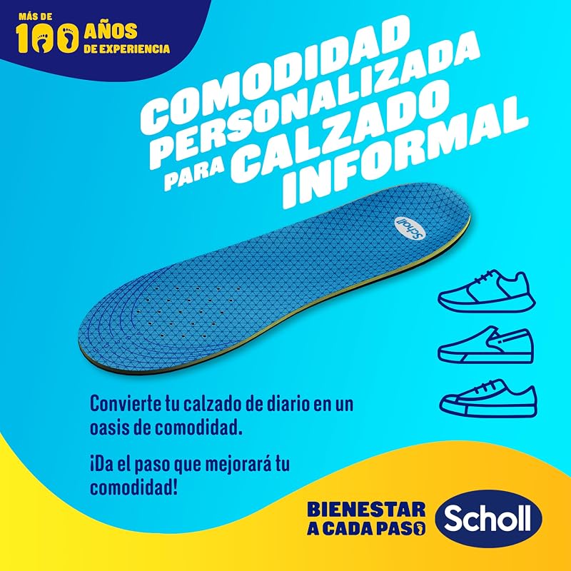 Scholl GelActiv Uso Diario Plantillas de Gel con Memory Foam para Hombre-Antifatiga, Amortiguación Avanzada, Espuma Viscoelástica y GelWave, Compatibles todo tipo de Botas o Zapatillas, Talla 40-46.5