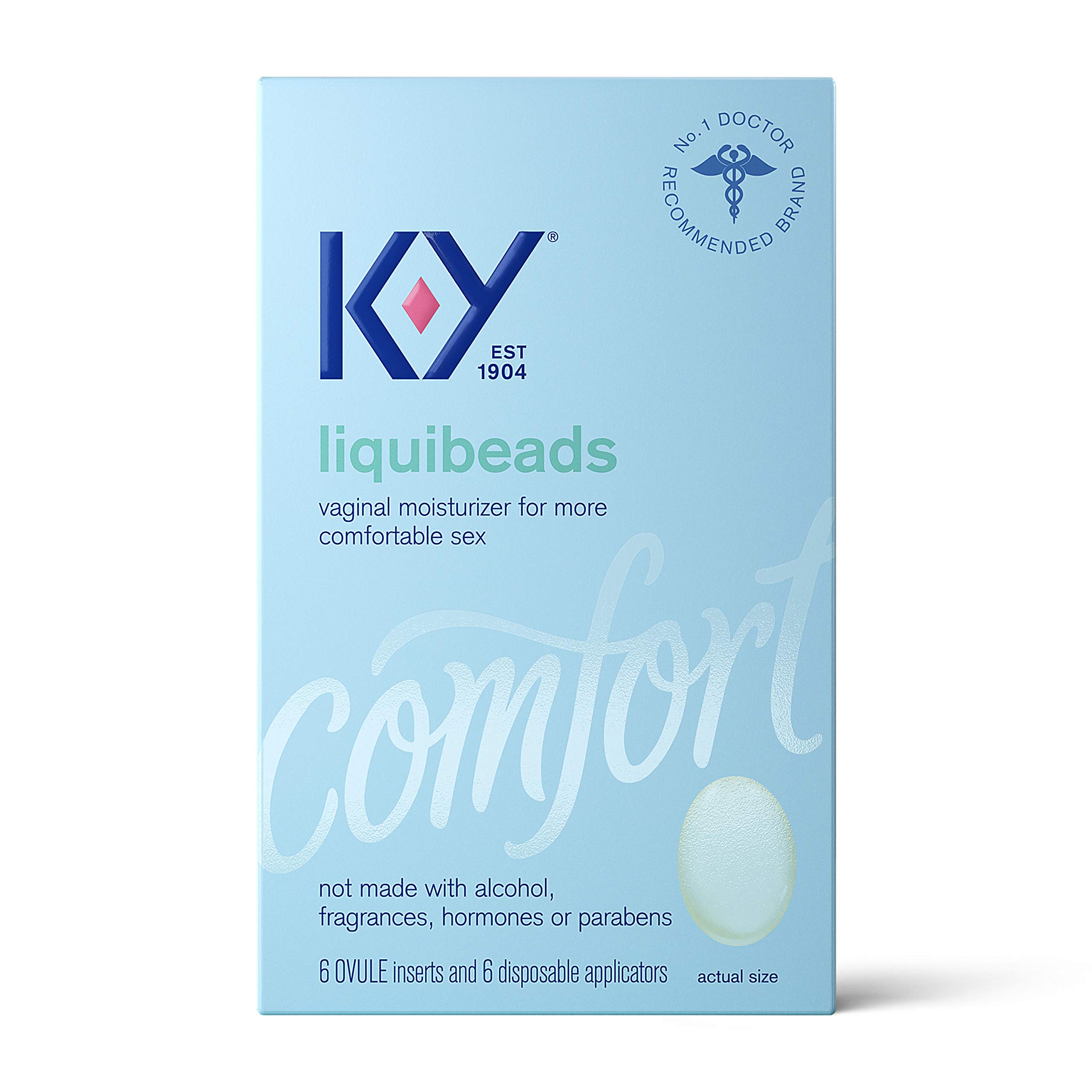 Personal Lubricant, KY Liquibeads Vaginal Moisturizer, 6 Bead Inserts