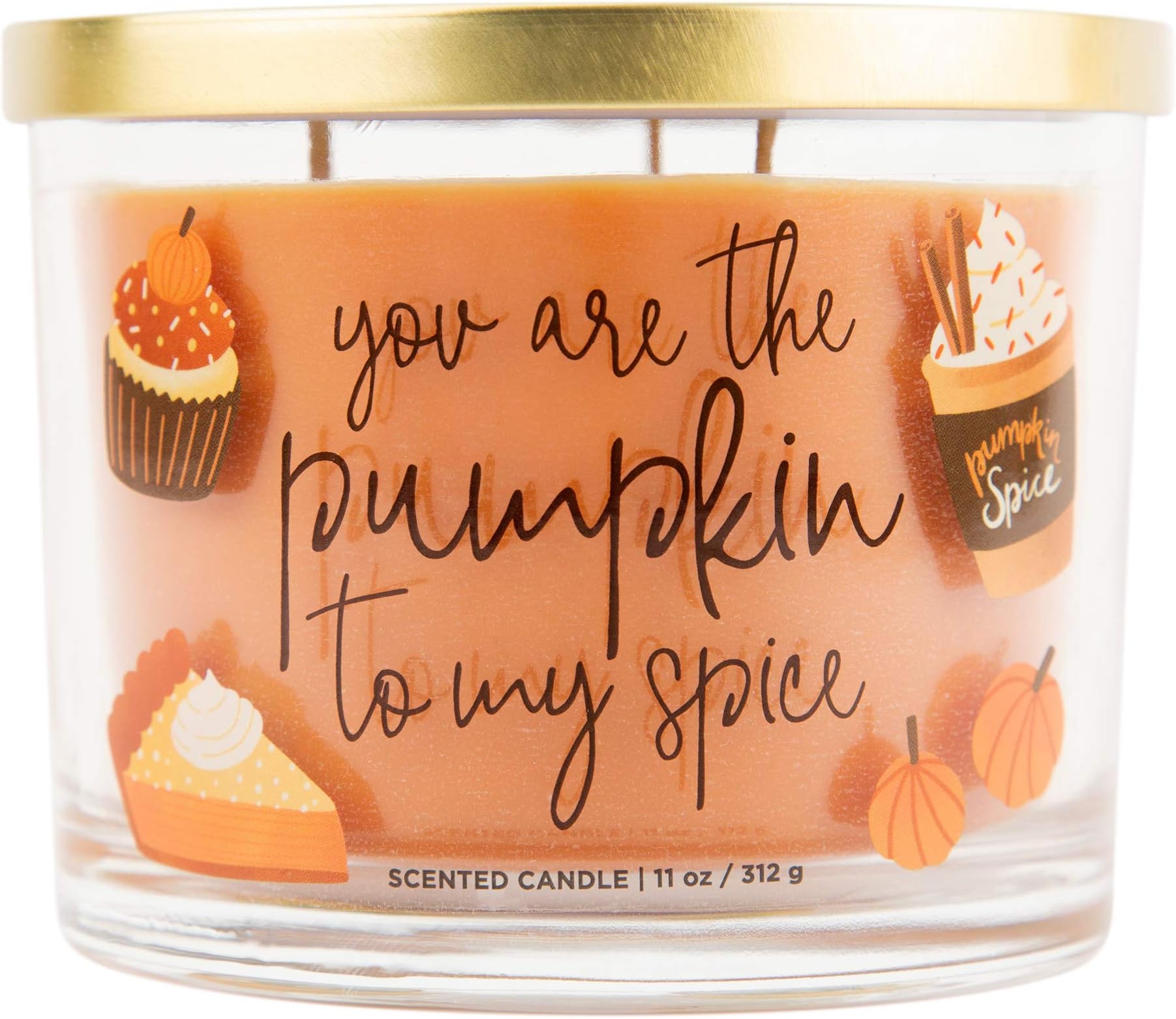Aromascape You are the You are the Pumpkin to My Spice, 3-Wick Scented Candle, 11-Ounce, Orange