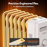 VonHaus Oil Filled Radiator 7 Fin 1500W Portable Electric Heater view 5