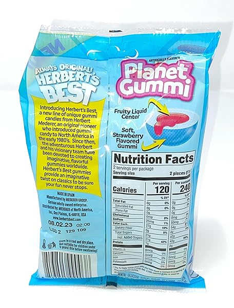 HERBERT’S BEST STRAWBERRY PLANET GUMMI CANDY, 4 PIECES, 37G