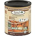 SamaN Interior One Step Wood Seal, Stain and Varnish – Oil Based Odorless Dye - Protection for Furniture and Fine Wood (Walnut SAM-309, 32 oz)
