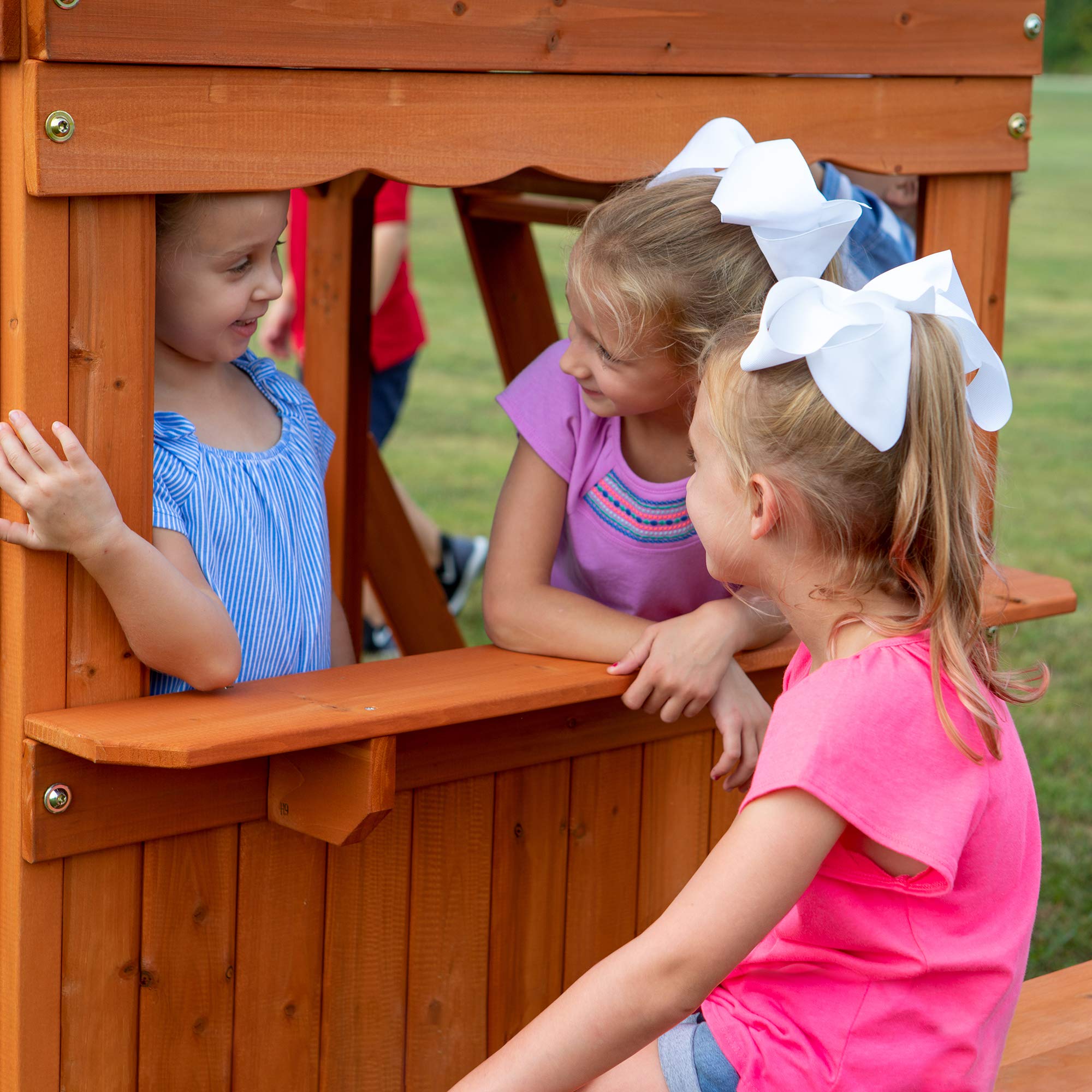 Backyard Discovery Oakmont All Cedar Wood Playset Swing Set Buy Online in UAE. Toys And