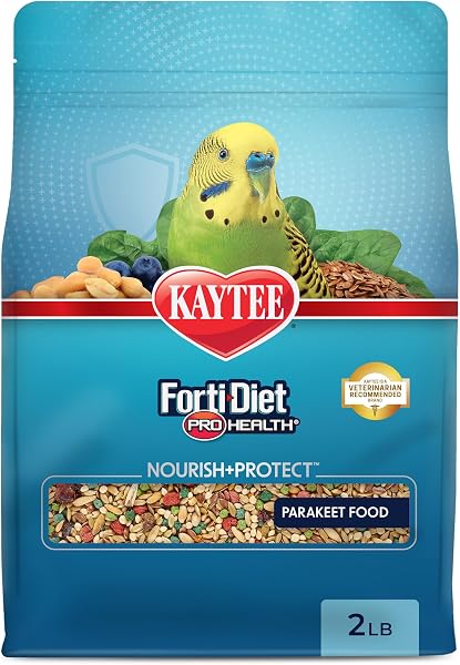 Kaytee Forti-Diet Pro Health Nourish+Protect Parakeet Food, Comprehensive Nutrition Backed by Science, Digestive Health, Immu
