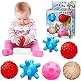 ROHSCE Sensory Balls for Baby Balls for Toddlers 1-3, Textured Multi Ball Set Soft Balls Montessori Toys for Babies 3 Months+, Bright Color Infant Toys (4 Pack)