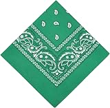 Aomig Bandana Head Scarf Men Women Paisley Print Multi Purpose Headwear Dark