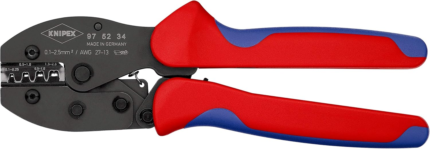 KNIPEX Preciforce Crimping Pliers with Multi-Component Handles 220 mm, 97 52 34, Multi Color, 230 x 76 x 32 mm
