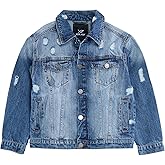 X RAY Boys Denim Jacket (Sizes 8-18), 100% Cotton & Cotton Flex Washed Fall Outerwear Trucker Casual Jean Jacket for Boys