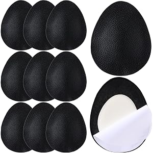 Syhood 20 Pieces Metatarsal Felt Pads Foot Insert Pads Ball of Cushion for Pain Relief Forefoot and Sole Adhesive Accessories