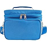 JDSZM Travel Carrying Case Compatible with Yoto Player Bluetooth Speaker and Headphone Accessories, Card Holder Holds up to 80 Cards with Shoulder Strap, Bag Only (Blue)