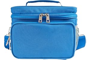 JDSZM Travel Carrying Case Compatible with Yoto Player Bluetooth Speaker and Headphone Accessories, Card Holder Holds up to 80 Cards with Shoulder Strap, Bag Only (Blue)