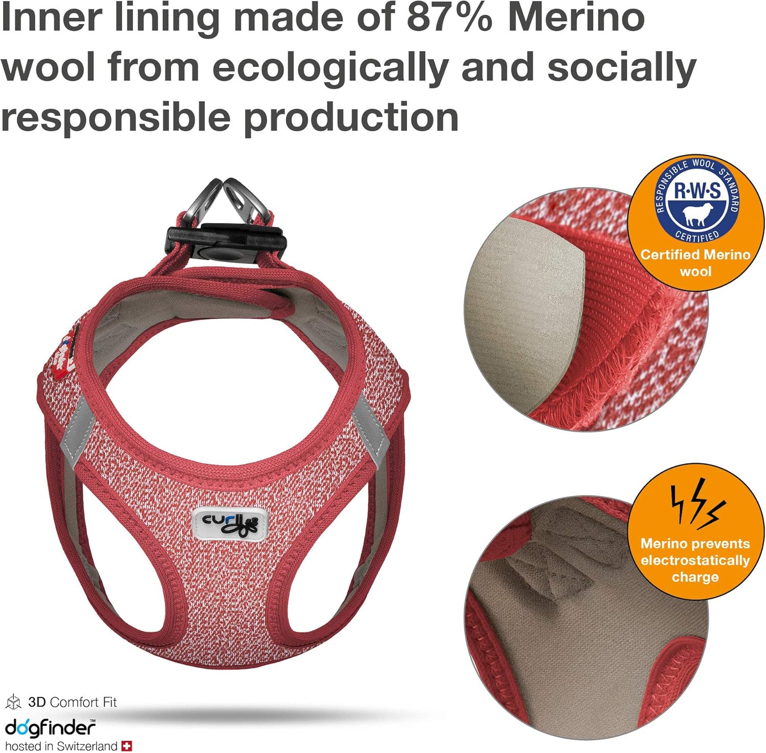 Vest Harness Merino Red XS - Image 3