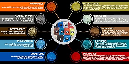 Variety Pack (10 Colors) Mica Powder Pure, 2TONE Series Variety