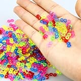 MAOQYE S Clips for Loom Bands 600 Multicoloured Plastic Craft Kit view 3