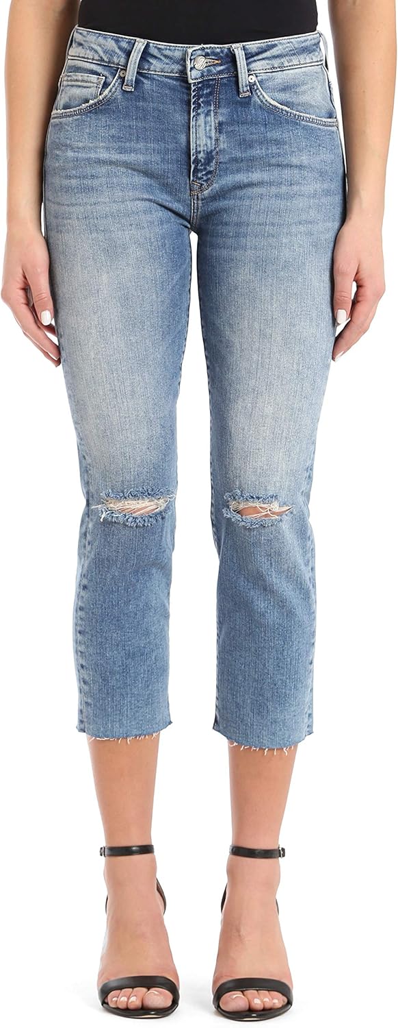 raw hem cropped jeans