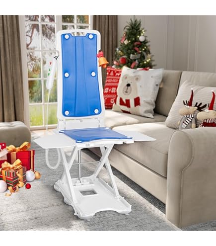 FANGX Sollevatore Disabili Elettrico,Sedia Comoda WC Imbottita - Foto 3