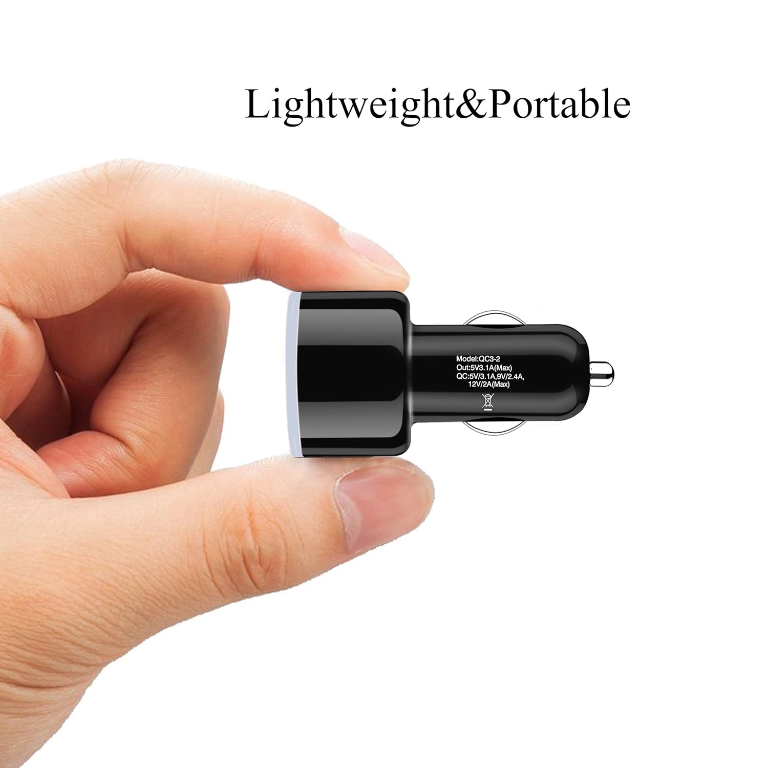 Fast Car Charger Quick Charge 3.0 Adapter with 1M TypeC Cable