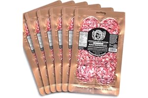 ANGEL'S SALUMI & TRUFFLES Angel's Salumi and Truffles Pre-Sliced Black Truffle Salami - 3oz Gourmet Artisanal Charcuterie - Humanely Raised, Vegetarian Fed, Antibiotic, Hormone, MSG, and Phosphate-Free (3oz (Pack of 6))