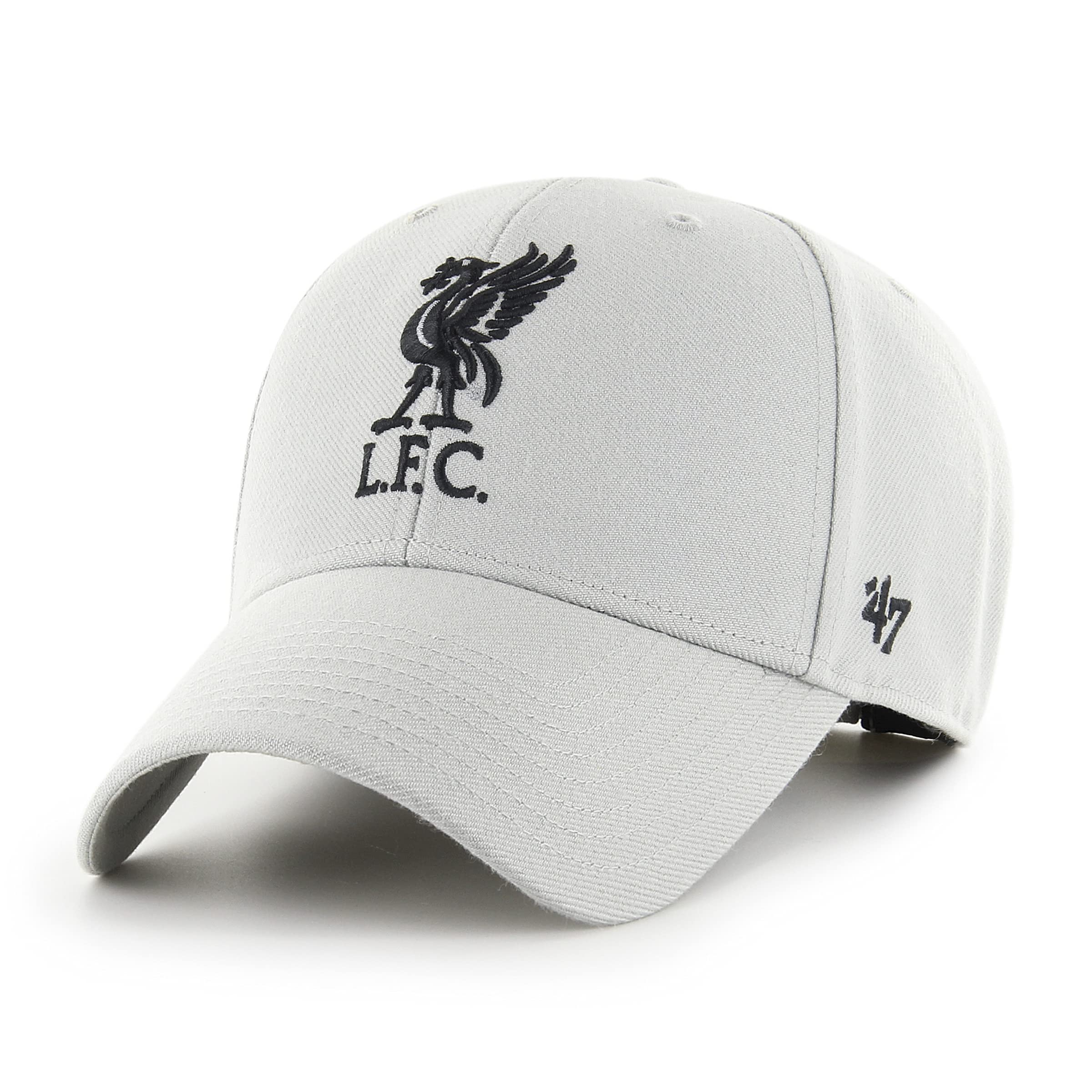47 Liverpool FC EPL MVP Unisex Baseball Cap, Adjustable, Black Logo, Grey