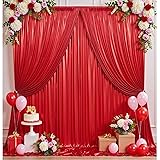20ftx10ft Red Sequin Backdrop Curtain Panels for