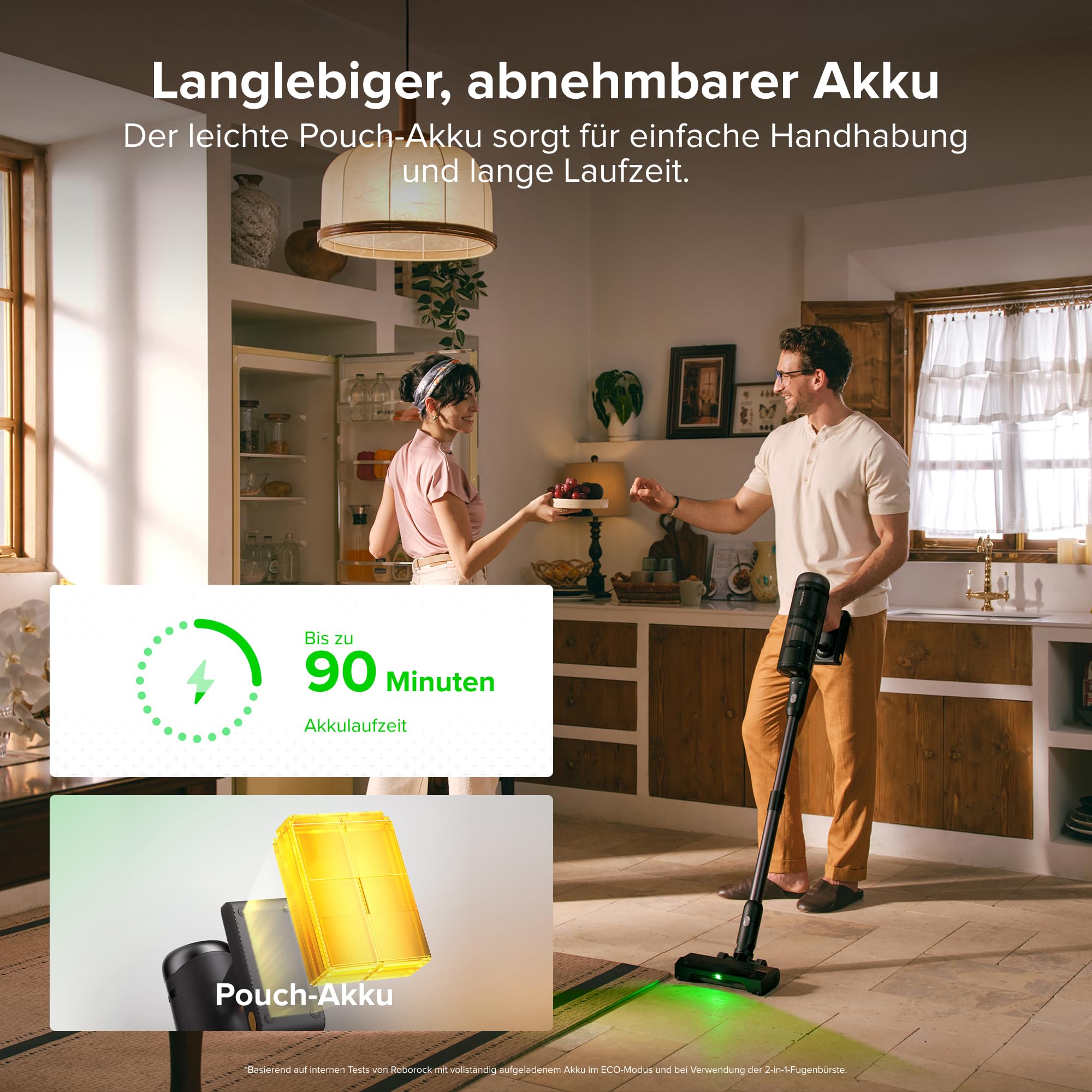 roborock H60 Hub Ultra Akku Staubsauger mit Absaugstation, 210AW kraftvolle Saugleistung, 90 Min. maximale Laufzeit, Staubsauger kabellos, Anti-Tangle Bürste für Teppiche, Hartböden, Tierhaare, Auto 8