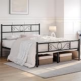 Yaheetech 5ft King Metal Bed Frame with Headboard Footboard Black view 2