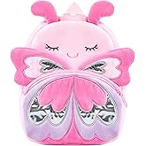 NICE CHOICE Cute Toddler Backpack Toddler Bag Mini Travel Bag for Girl Boy 2-6 Years(Little Butterfly-Pink)