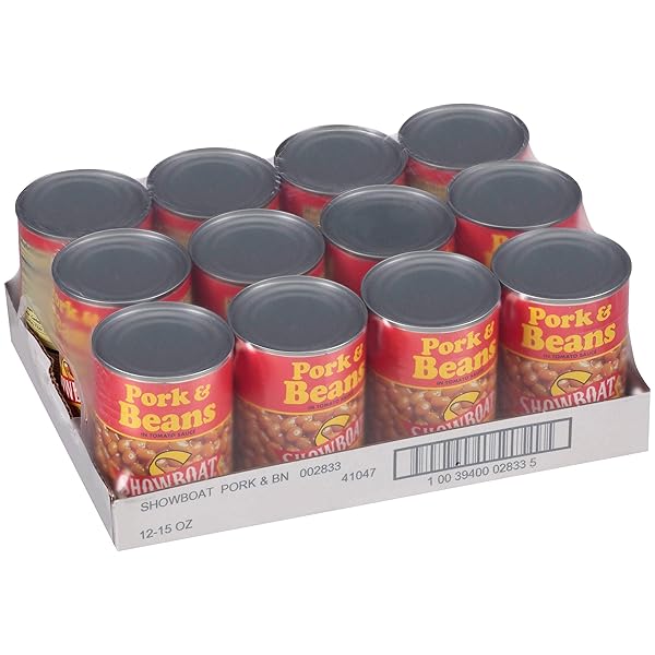 SHOWBOAT PORK AND BEANS IN TOMATO SAUCE, 15...