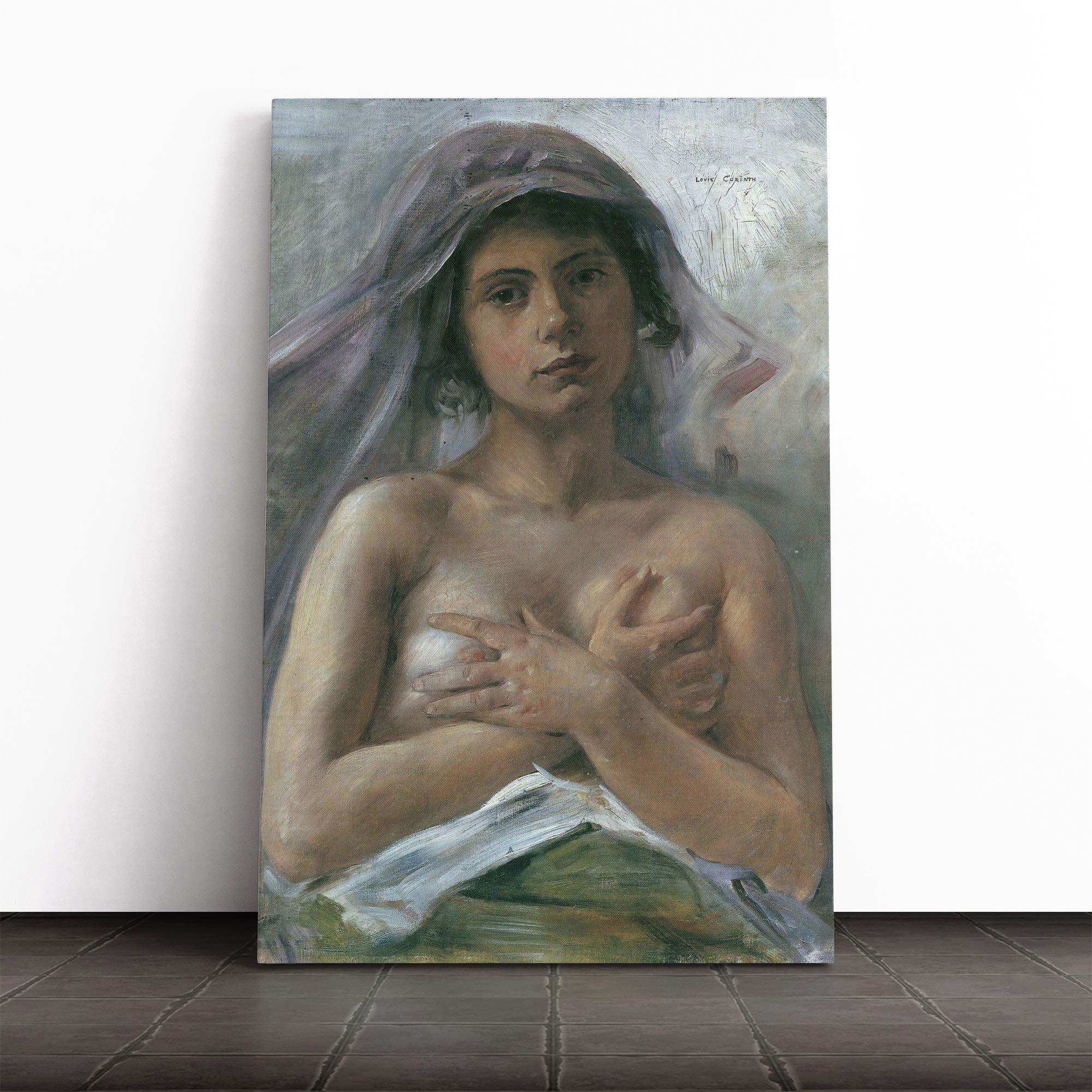 Lovis Corinth Innocent Canvas Print | Gallery Wrapped 30mm Frame Wall Art | 20x14 inches | Ready to Hang | Modern Picture | Living Room Bedroom Lounge Office