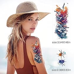 96 Sheets 3D Personalized Temporary Fake Tattoos