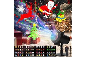 Elec3 Christmas Projector Light, 16 Patterns Halloween Projector Lights Waterproof Indoor Outdoor Holiday Light with Remote Control for Celebration Halloween,Christmas,Birthday,Party,Landscape Decor