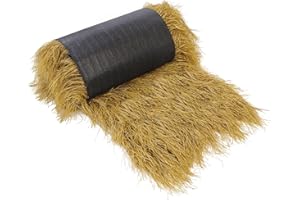 NAHARO 240“ Tiki Thatch Grass Roof, Mexican Artificial Straw Roll for Tiki Bar Hut Party Garden Fence Patio DIY Crafts,Palapa Thatch Roofing Duck Blind Grass Hay Bales for Decoration (20ft x 16in, Yellow)