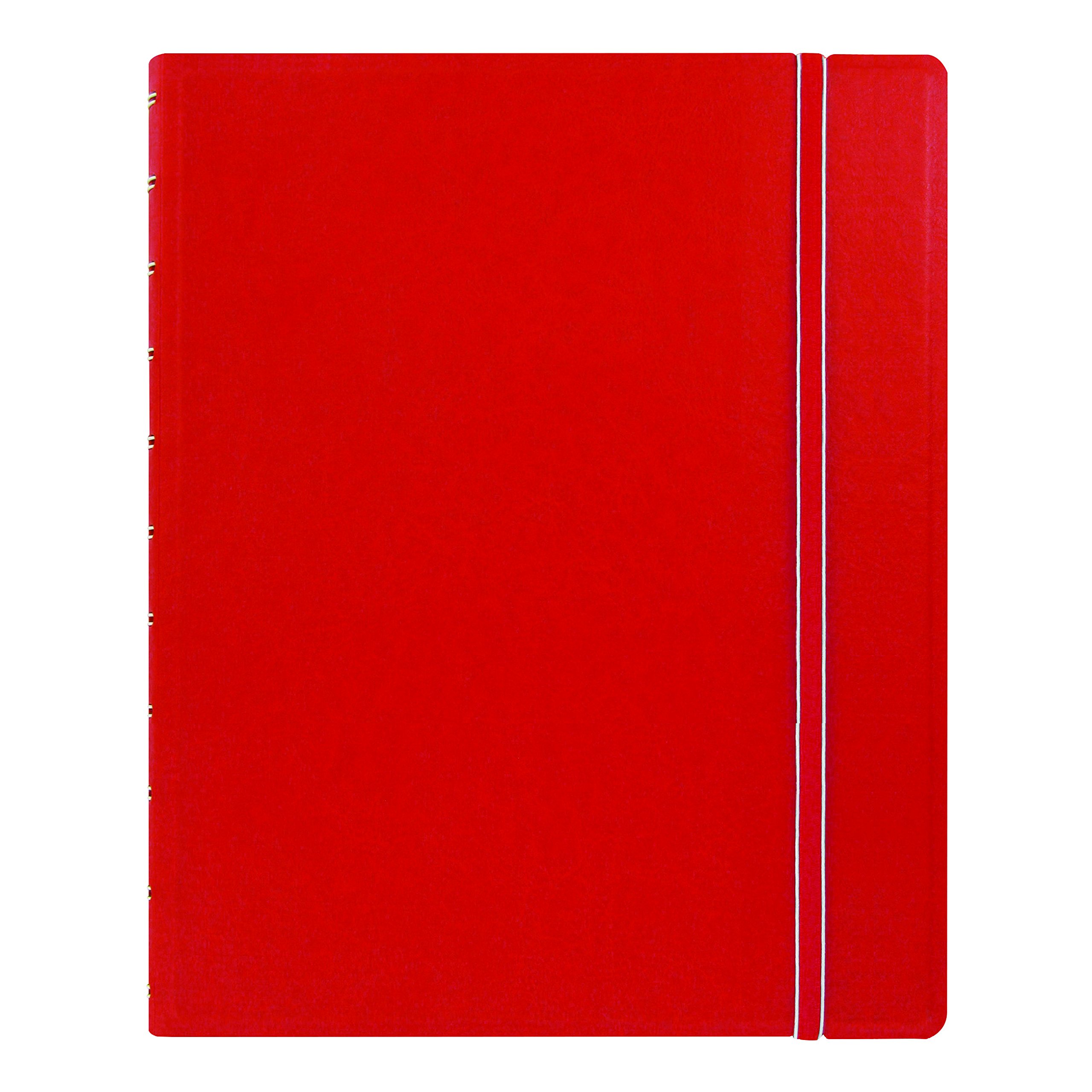 Filofax REFILLABLE NOTEBOOK CLASSIC, 10.8" x 8.5" Red - Elegant leather-look cover with moveable pages - Elastic closure, index, pocket and page marker (B115102U), Letter Size — image 1