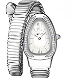 OFNS Snake Watches for Women Luxury Women's Snake Shape Bangle Watch Diamond Quartz Wristwatch Ladies with Roman Numerals Dial