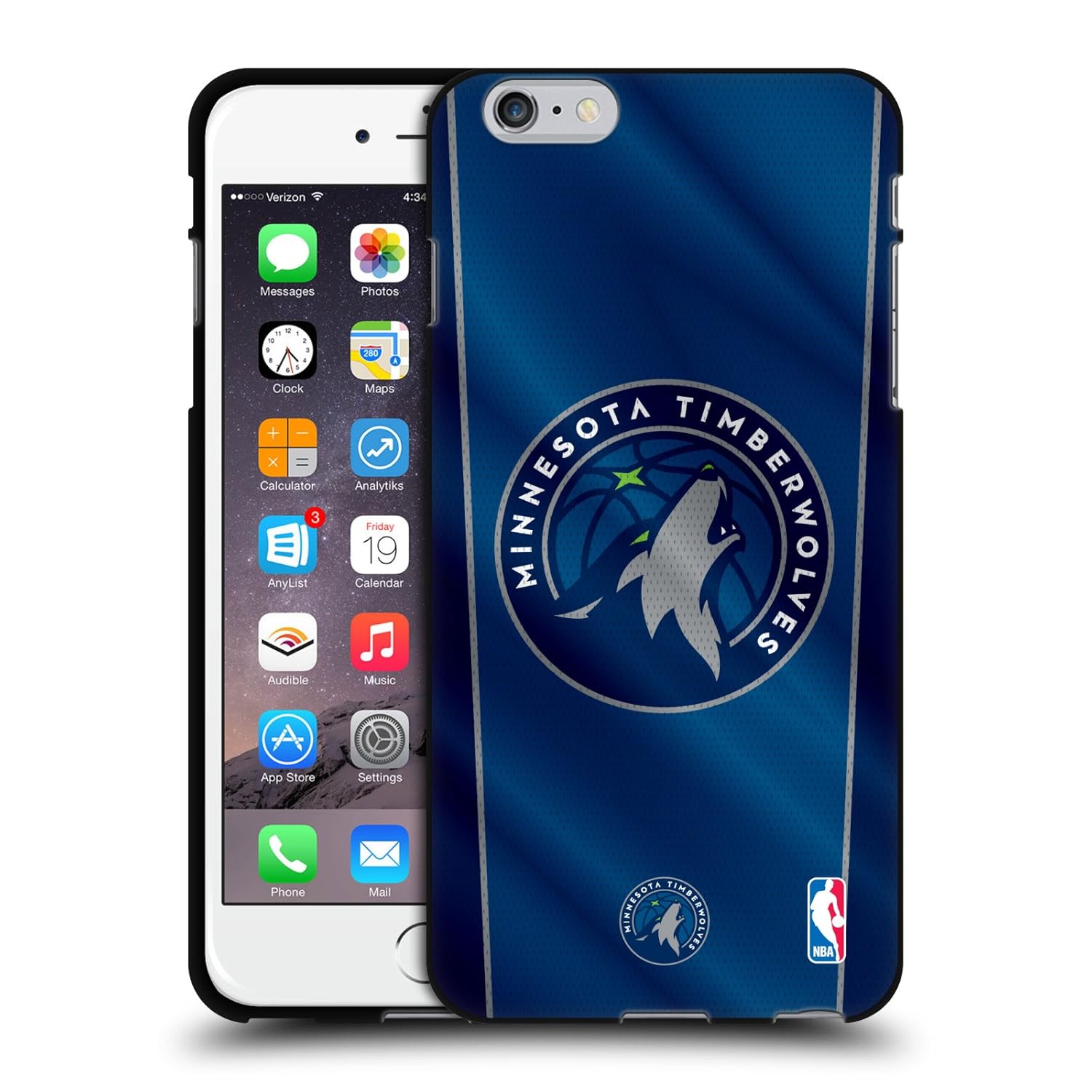 Oficial NBA Minnesota Timberwolves Soft Gel Funda Negro para ...